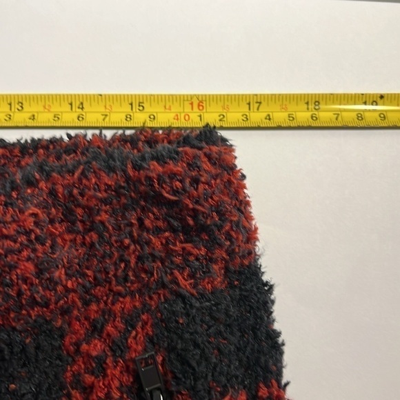 NWT SKIMS Cozy Knit Unisex Lounge Set - Brick Buffalo Check Oversized SET S/M - Picture 13 of 15